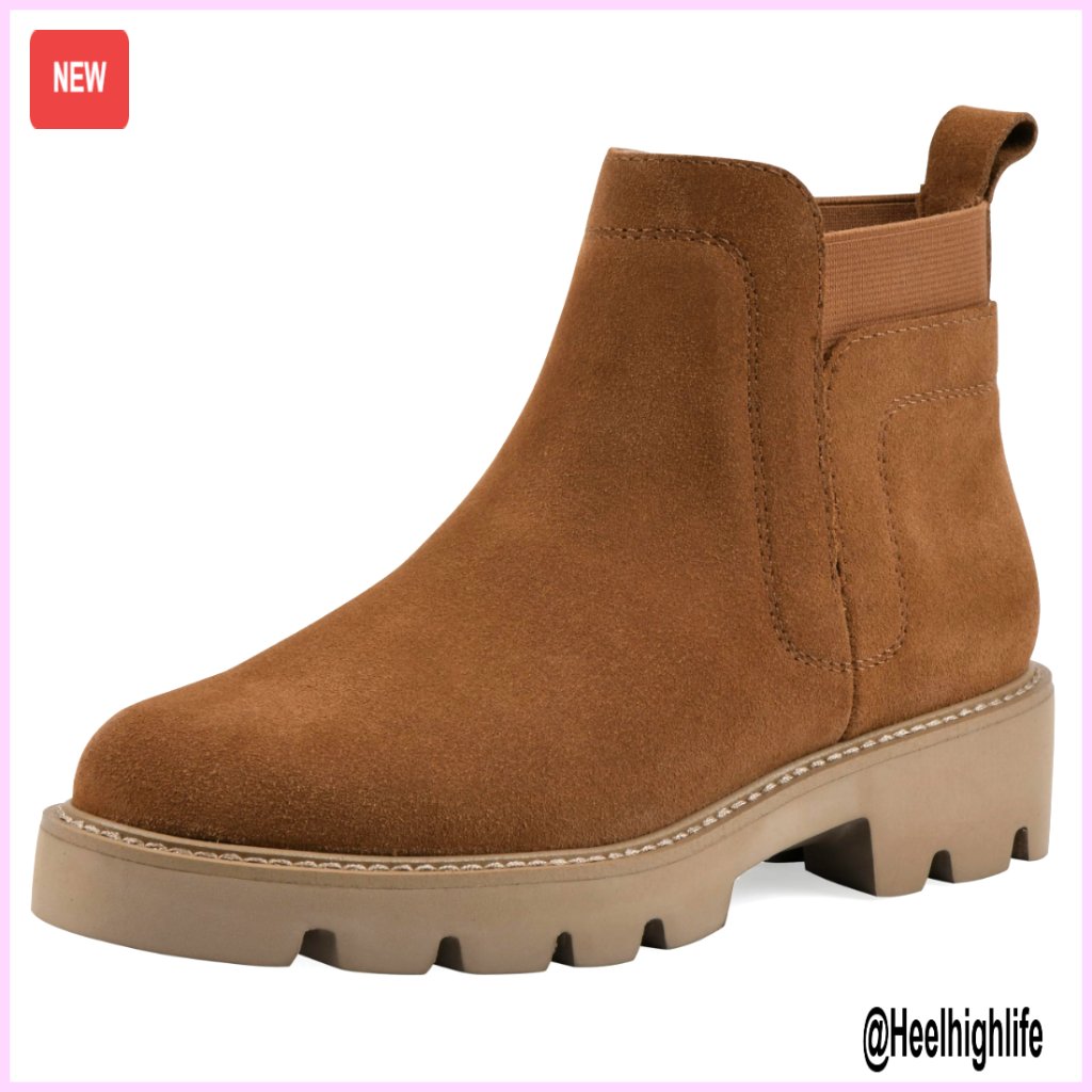 Lug Sole Chelsea Ankle Boots Slip On Design Versatile Wardrobe Staple